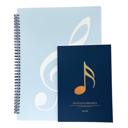 Set: Hausaufgabenheft Musik + Notenmappe A4