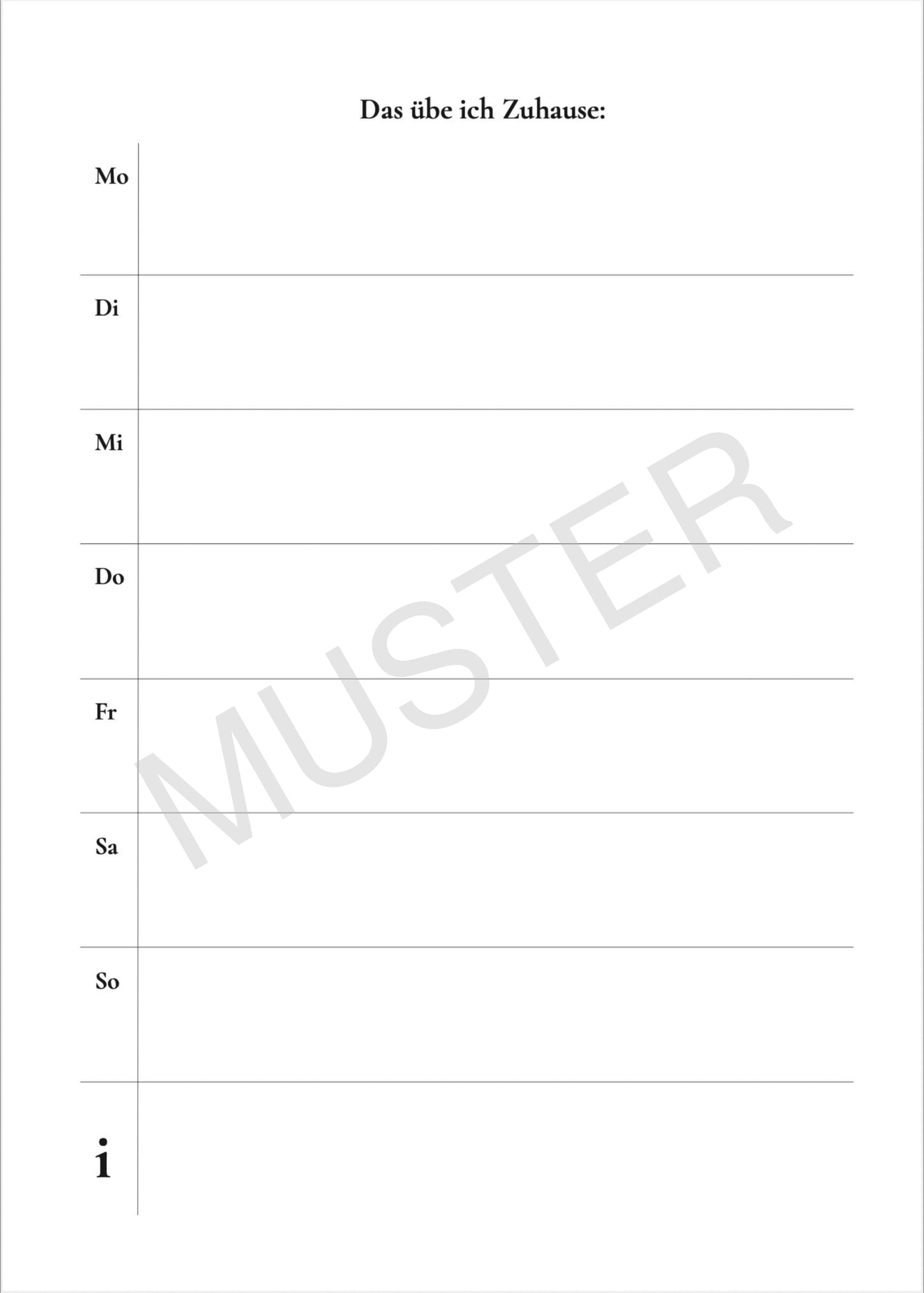 Music homework book