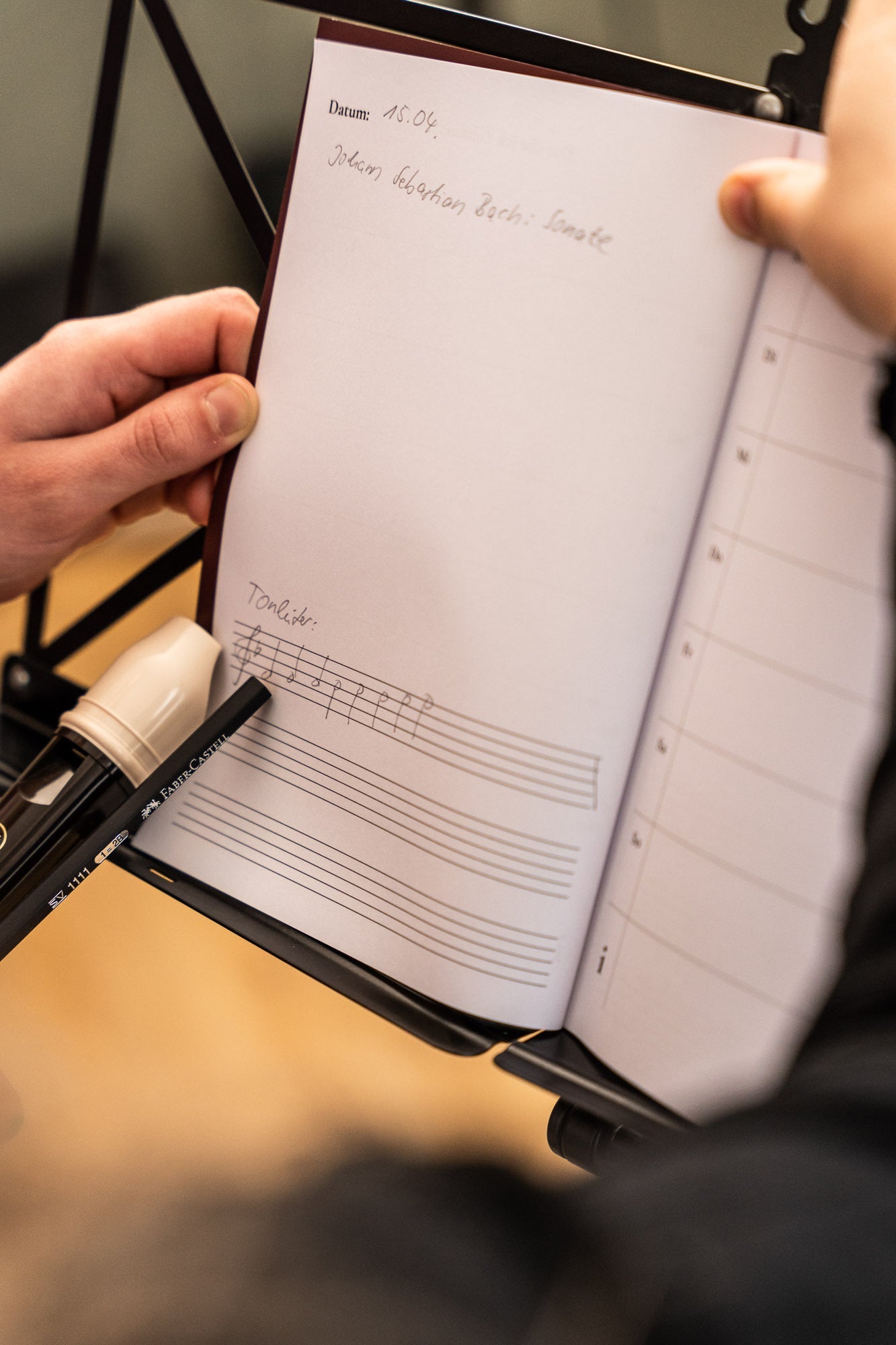 Hausaufgabenheft Musik