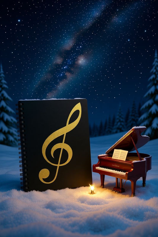 Notenmappe/Notenordner in A4 mit 40 Seiten/20 Taschen