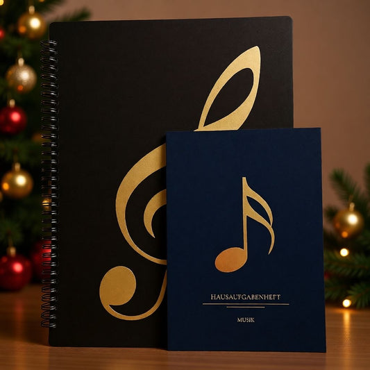 Set: Hausaufgabenheft Musik + Notenmappe A4