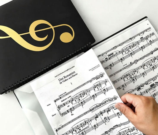 Notenmappe/Notenordner in A4 mit 40 Seiten/20 Taschen